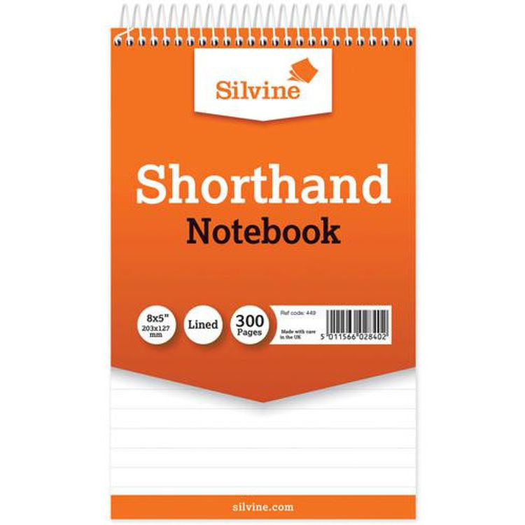 Picture of 8402- SHORTHAND WIRE BOUND 300 PAGES LINED NOTEBOOK